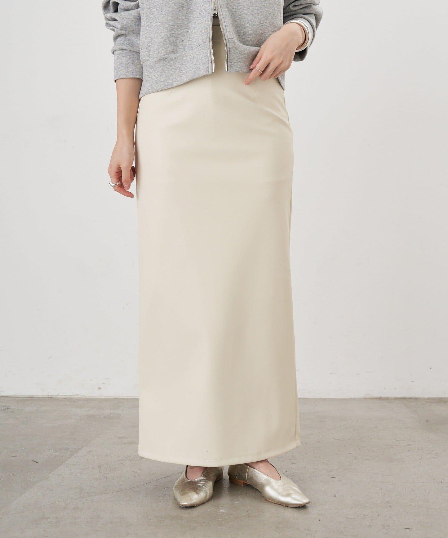 皮革長款半身裙