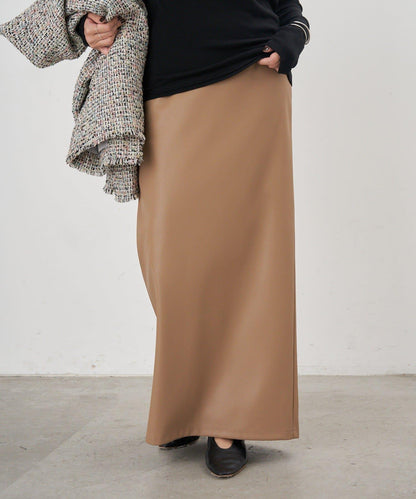 皮革長款半身裙