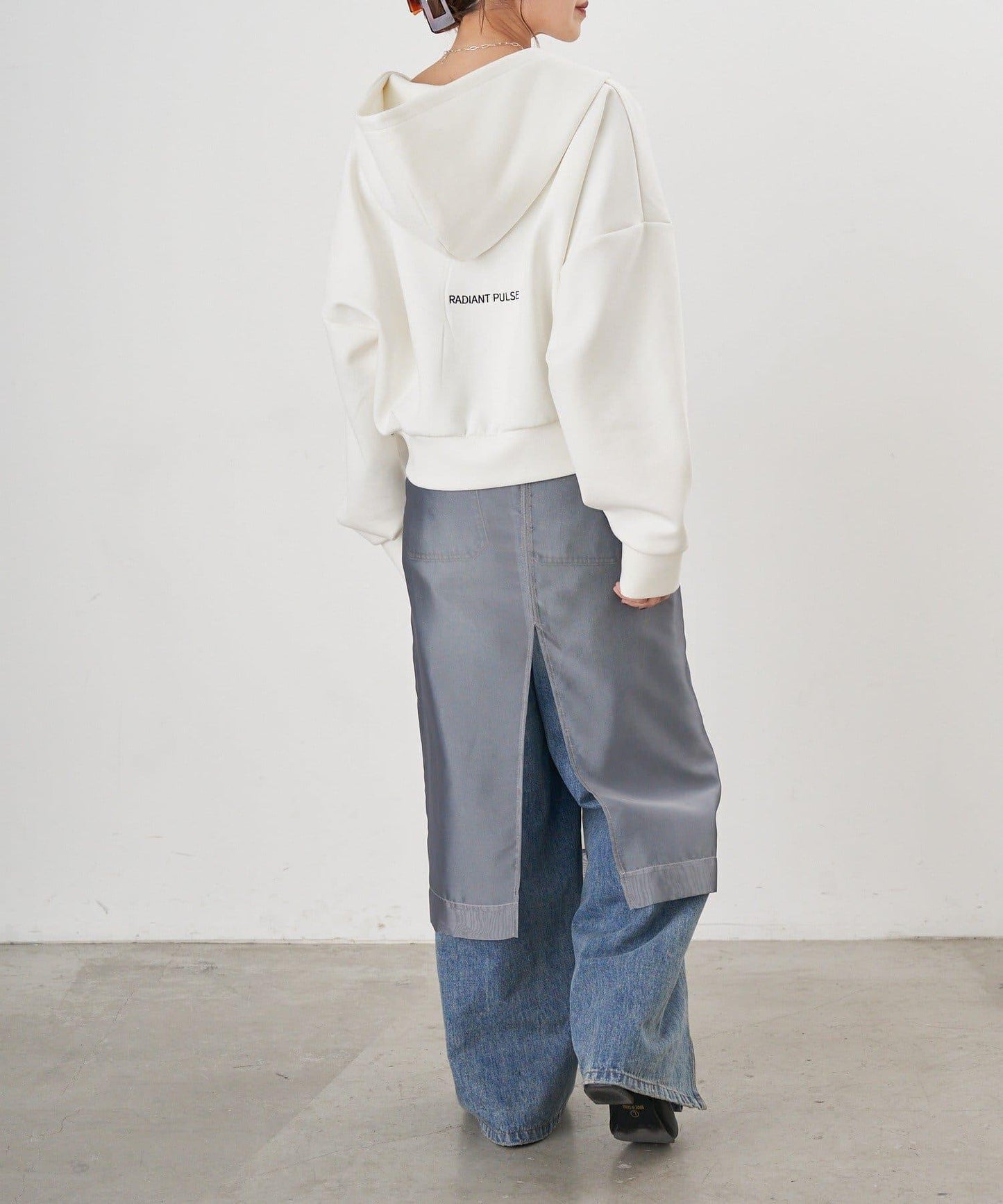 雙拉鍊連帽衛衣