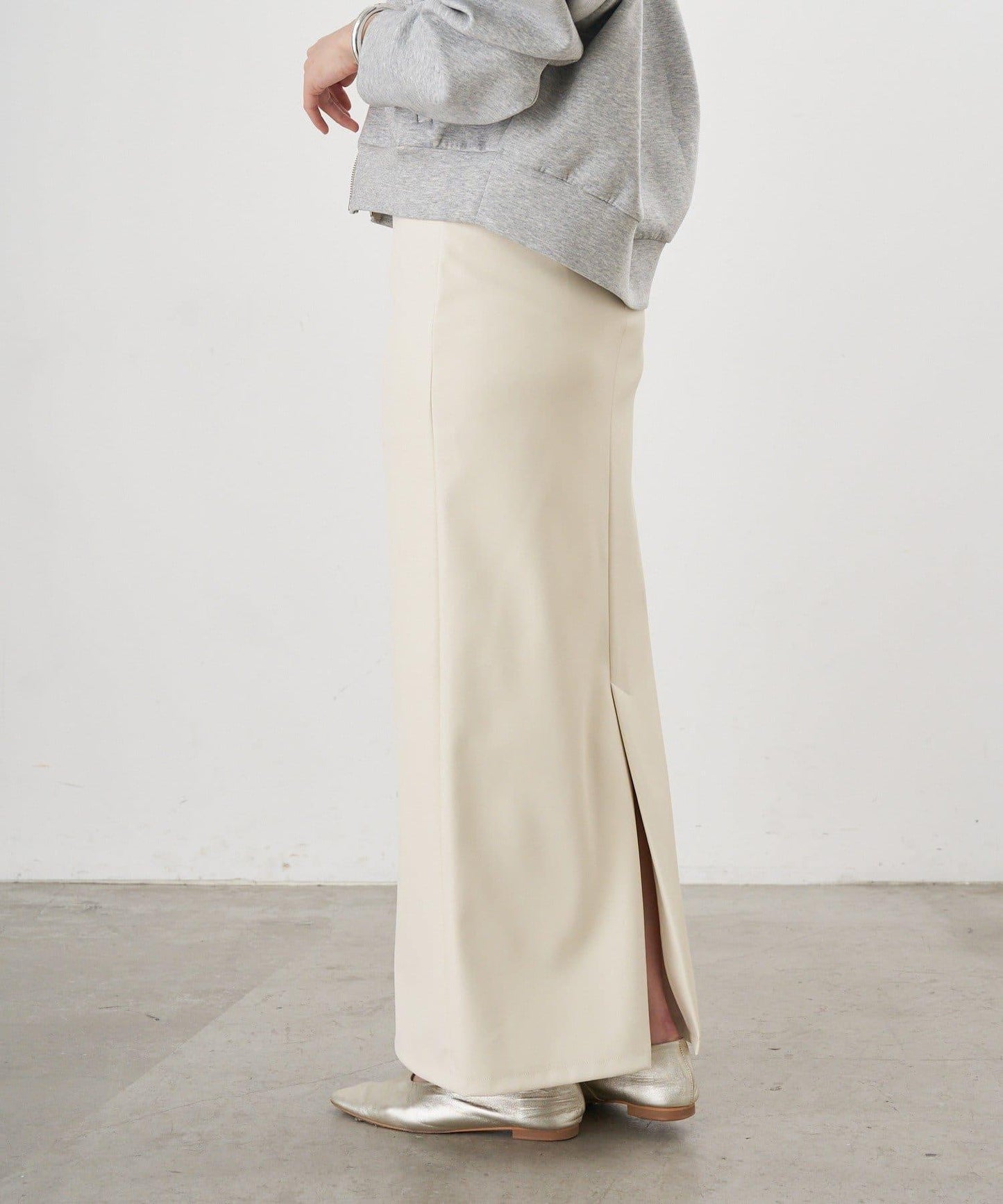 皮革長款半身裙