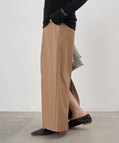 皮革長款半身裙