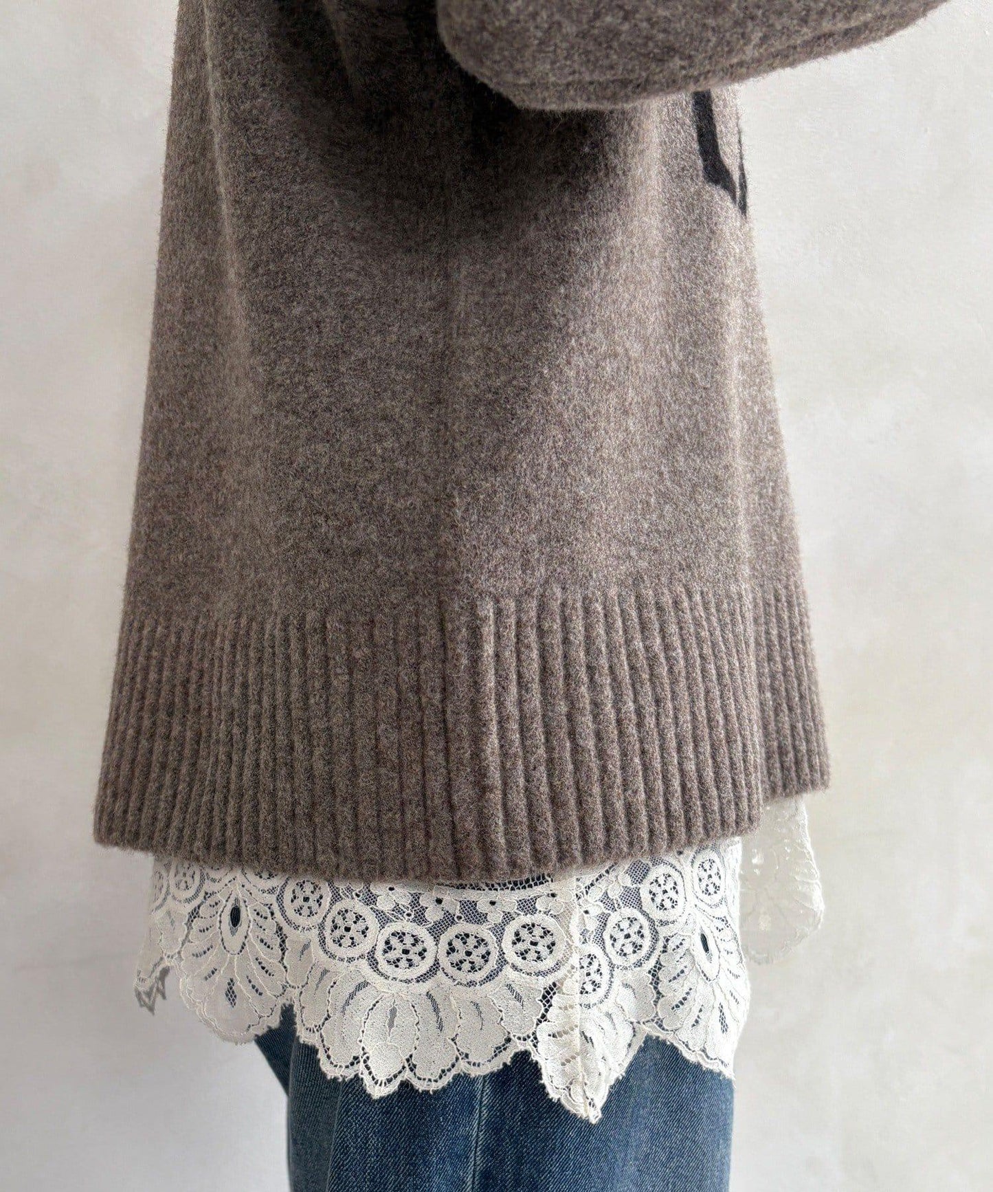 標誌拉鍊兩穿套頭衫