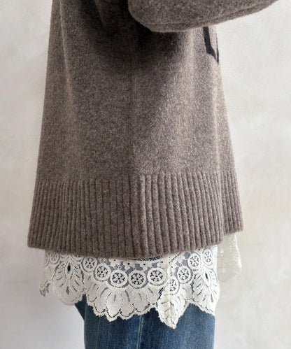 標誌拉鍊兩穿套頭衫