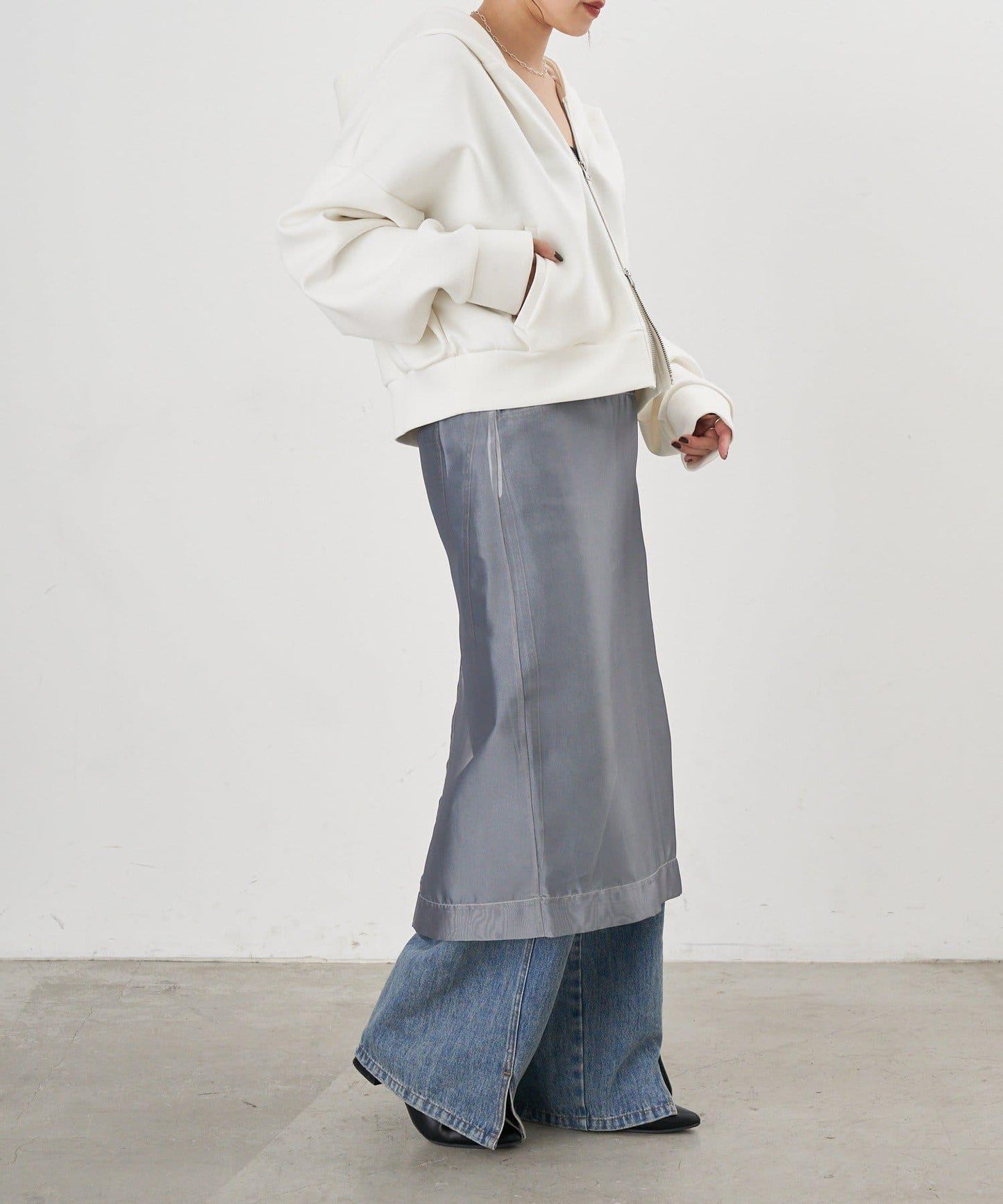 雙拉鍊連帽衛衣