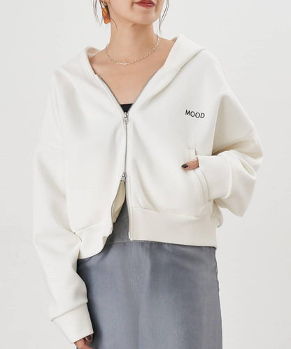 雙拉鍊連帽衛衣