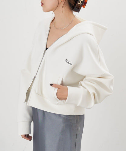 雙拉鍊連帽衛衣