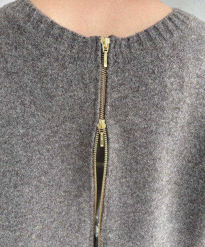 標誌拉鍊兩穿套頭衫