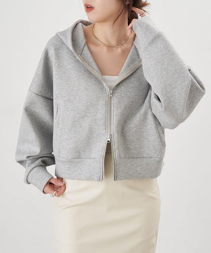 雙拉鍊連帽衛衣