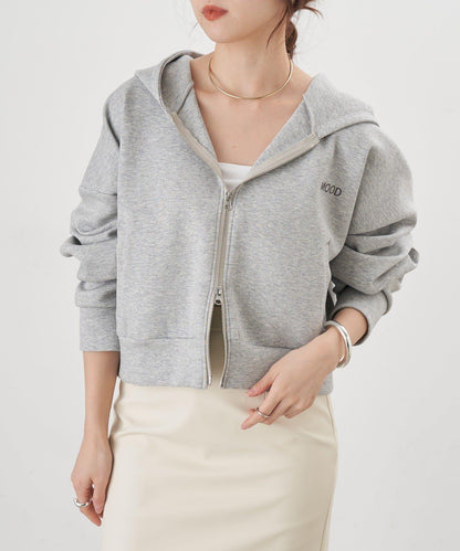 雙拉鍊連帽衛衣