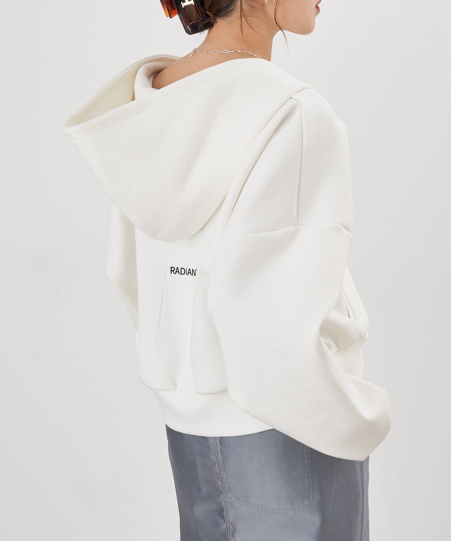 雙拉鍊連帽衛衣