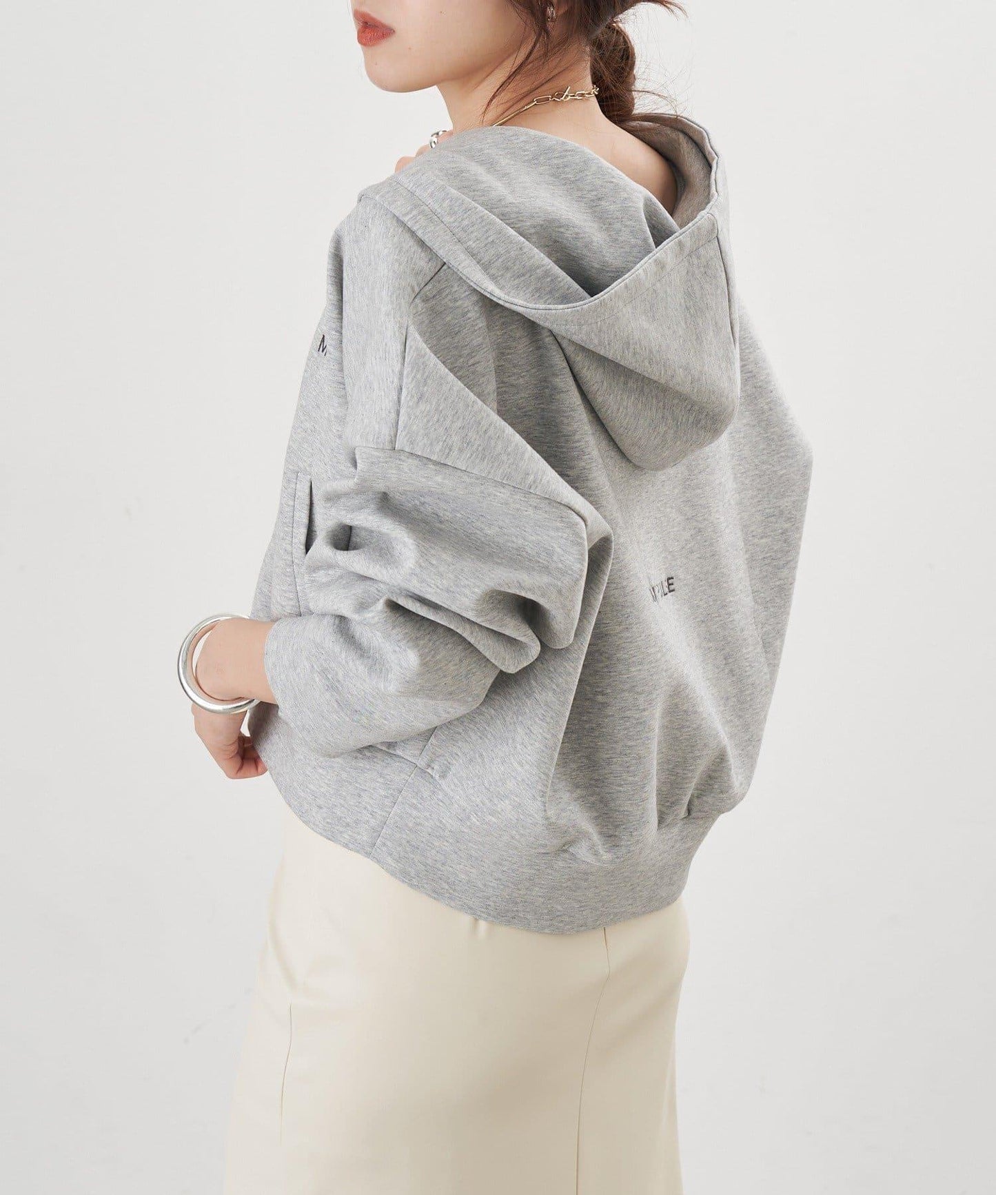 雙拉鍊連帽衛衣