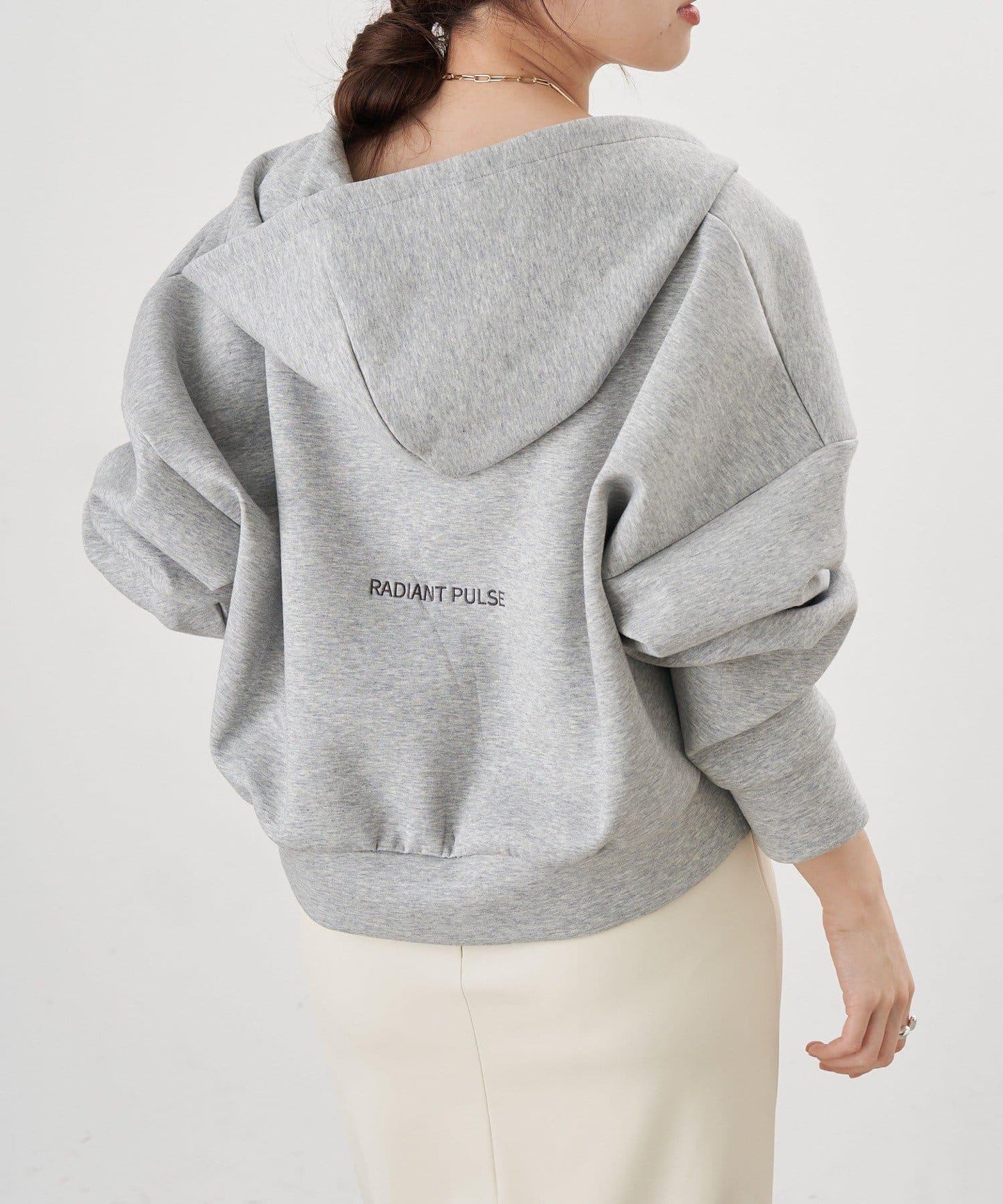 雙拉鍊連帽衛衣