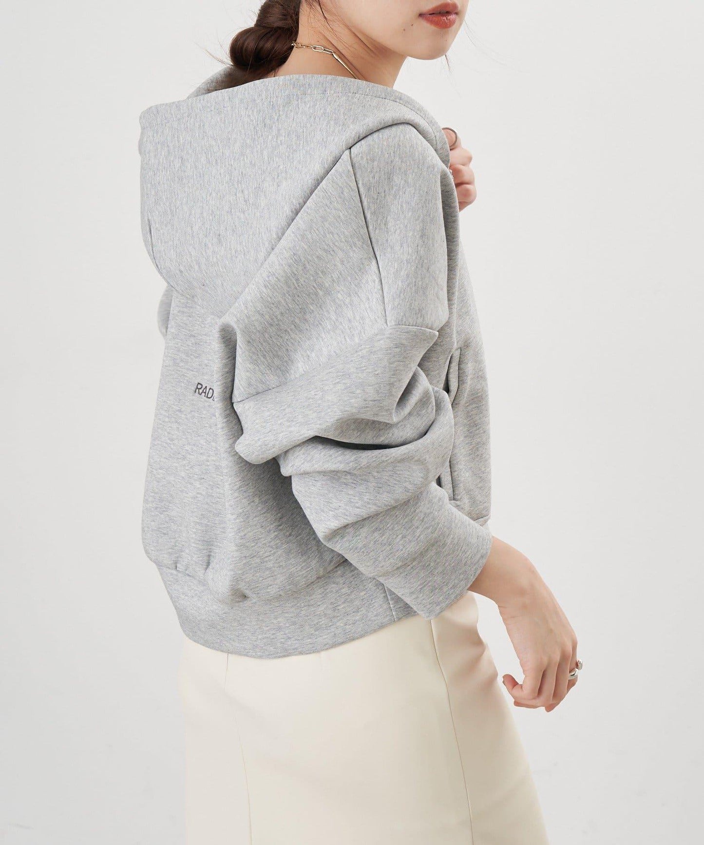 雙拉鍊連帽衛衣