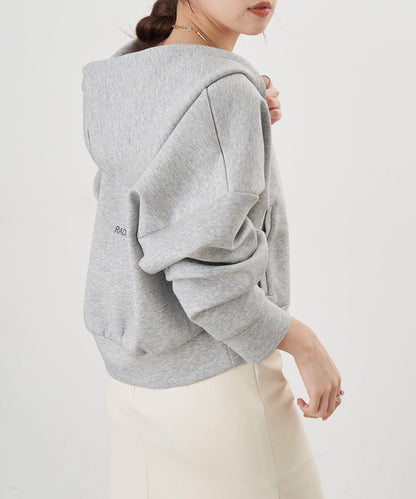 雙拉鍊連帽衛衣