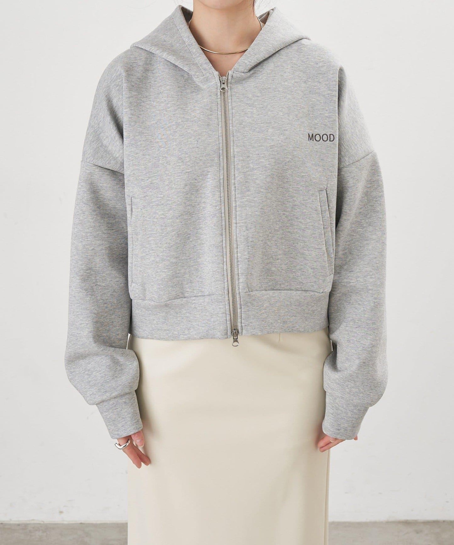 雙拉鍊連帽衛衣
