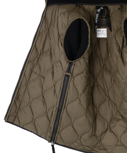 TAION MILITARY高領針織拼接羽絨夾克軟殼女款