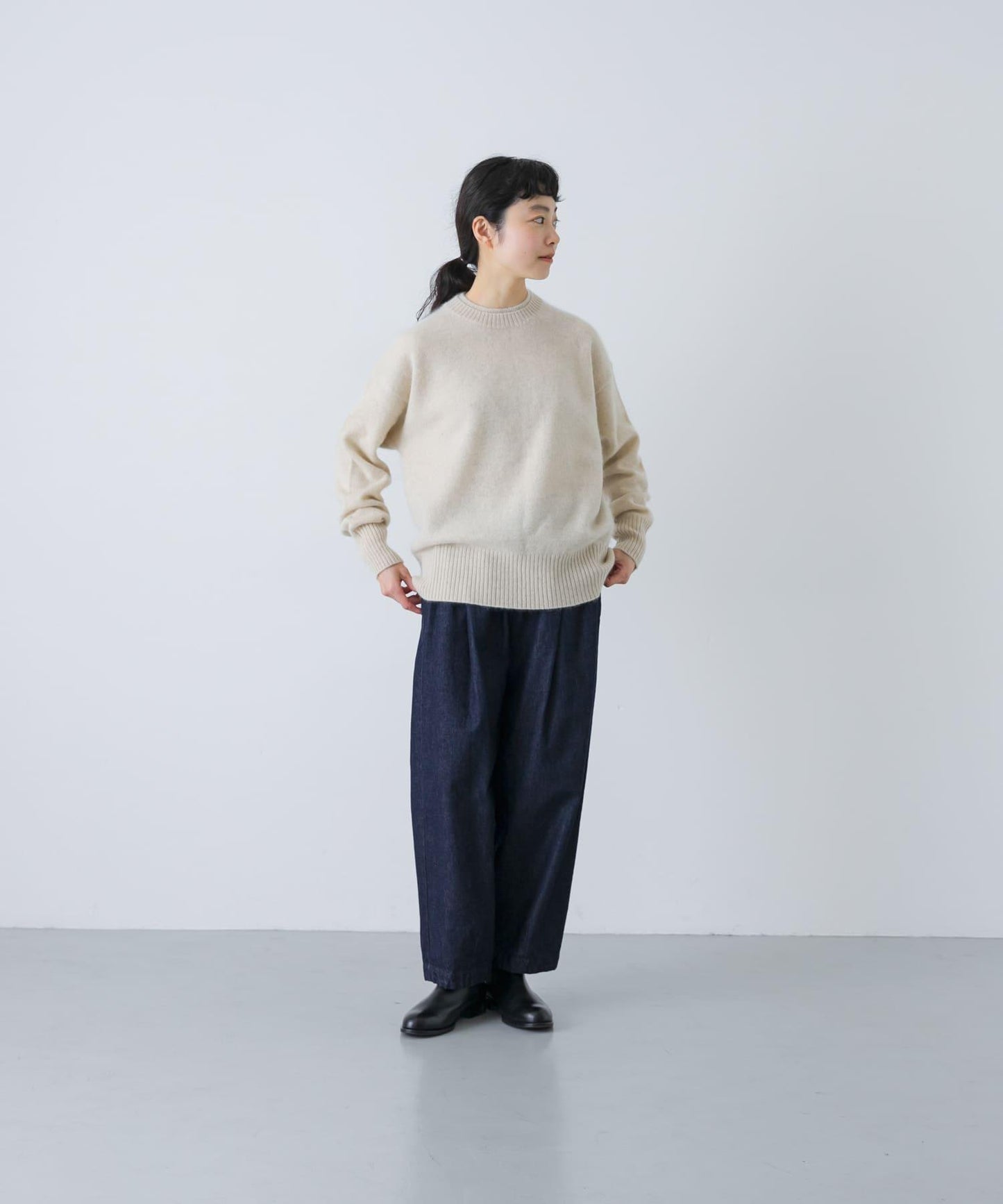 TICCA 羊駝絨圓領套頭衫