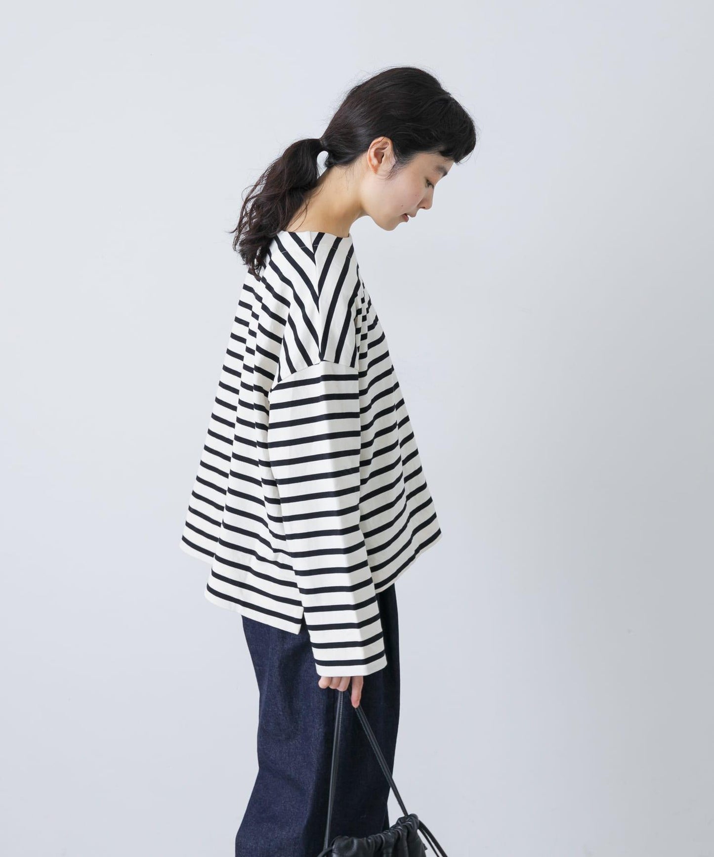 純棉船領條紋T恤