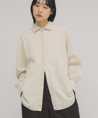 燈芯絨紐扣領襯衫