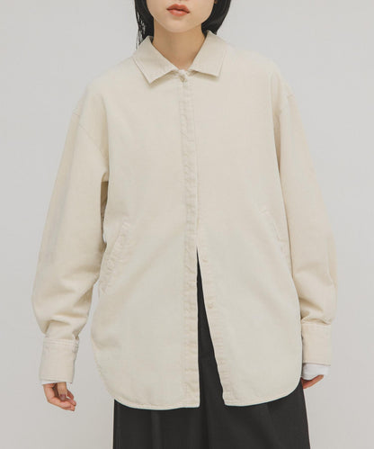 燈芯絨紐扣領襯衫