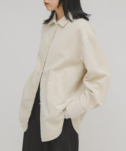 燈芯絨紐扣領襯衫