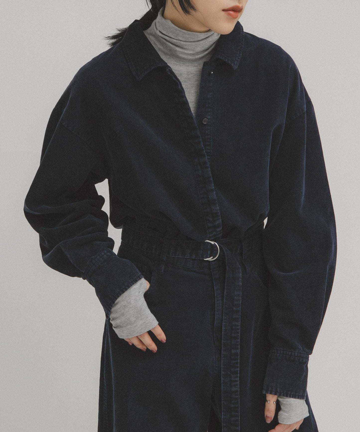 燈芯絨紐扣領襯衫