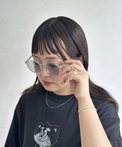 波士頓款透明鏡框太陽鏡