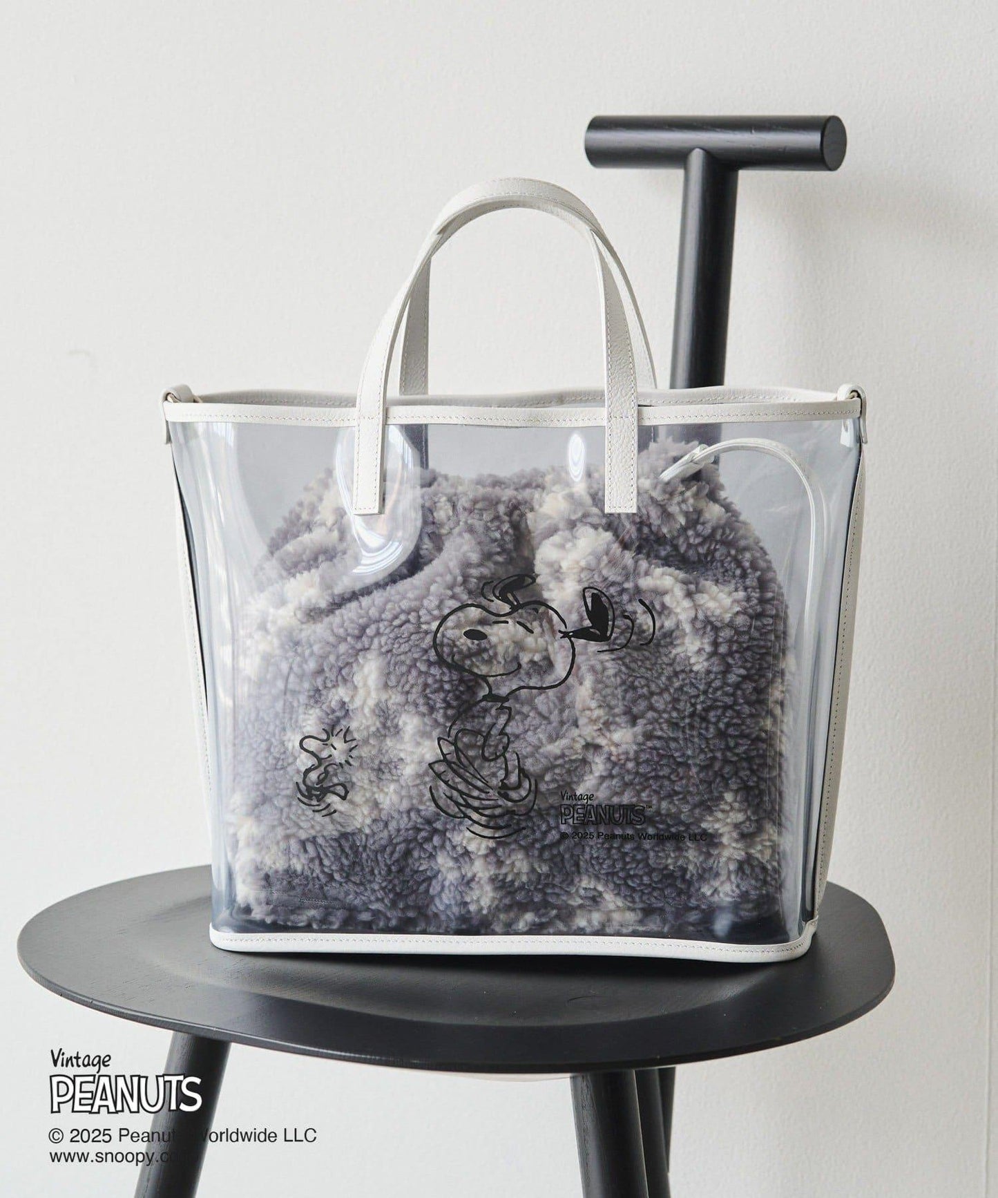 【《PEANUTS》×russet聯名第三彈】透明托特包×束口袋套裝包