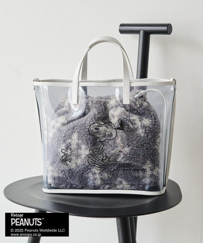 【《PEANUTS》×russet聯名第三彈】透明托特包×束口袋套裝包
