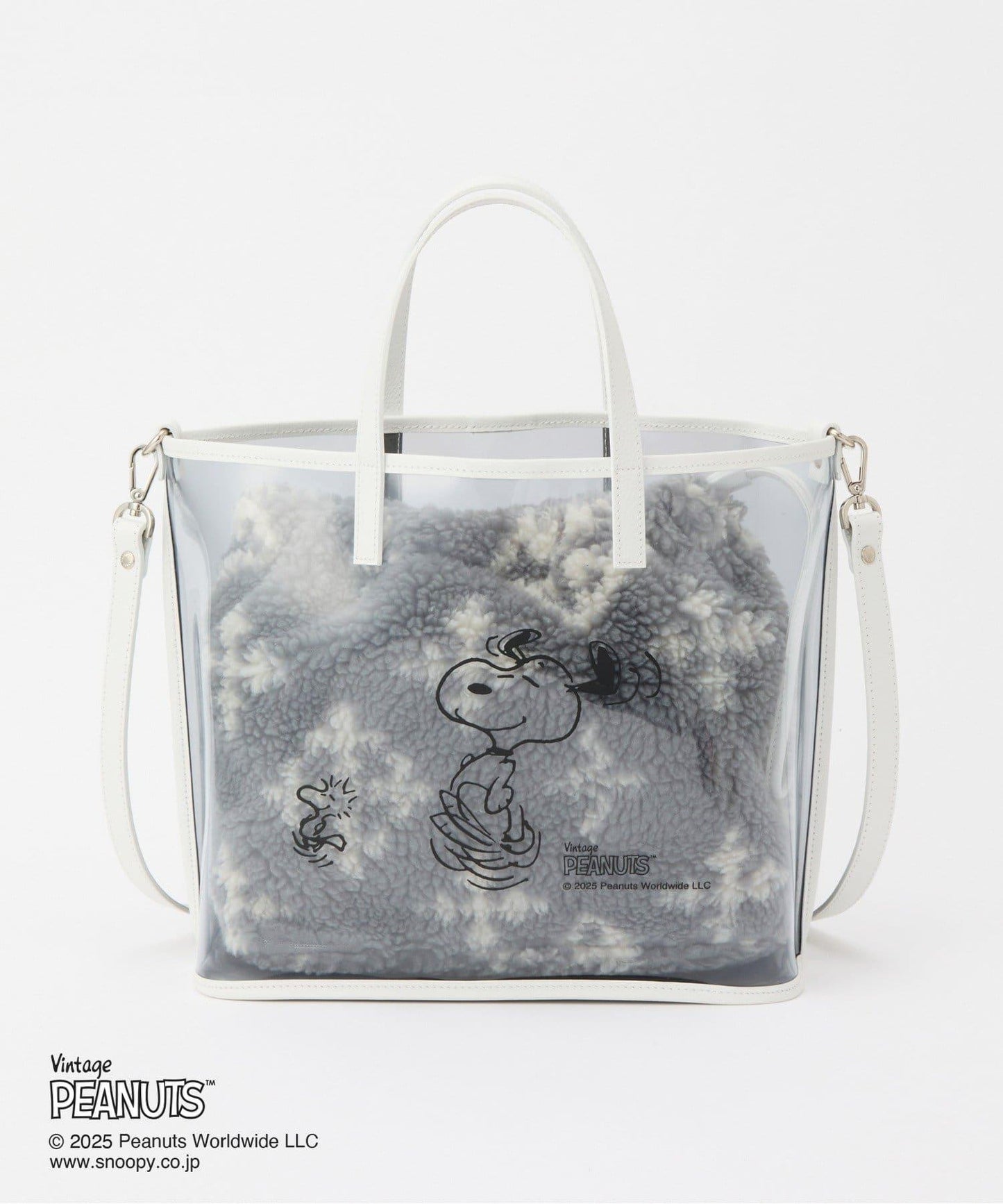 【《PEANUTS》×russet聯名第三彈】透明托特包×束口袋套裝包