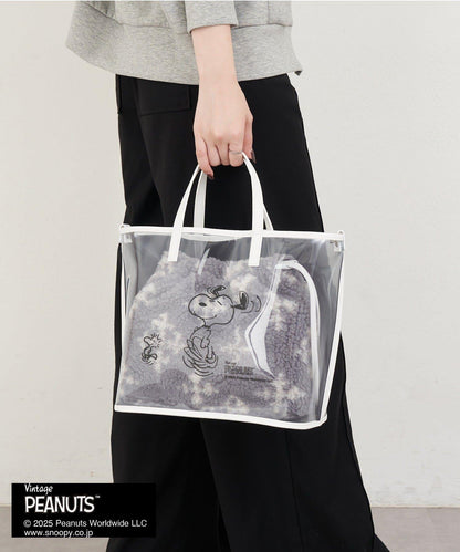 【《PEANUTS》×russet聯名第三彈】透明托特包×束口袋套裝包