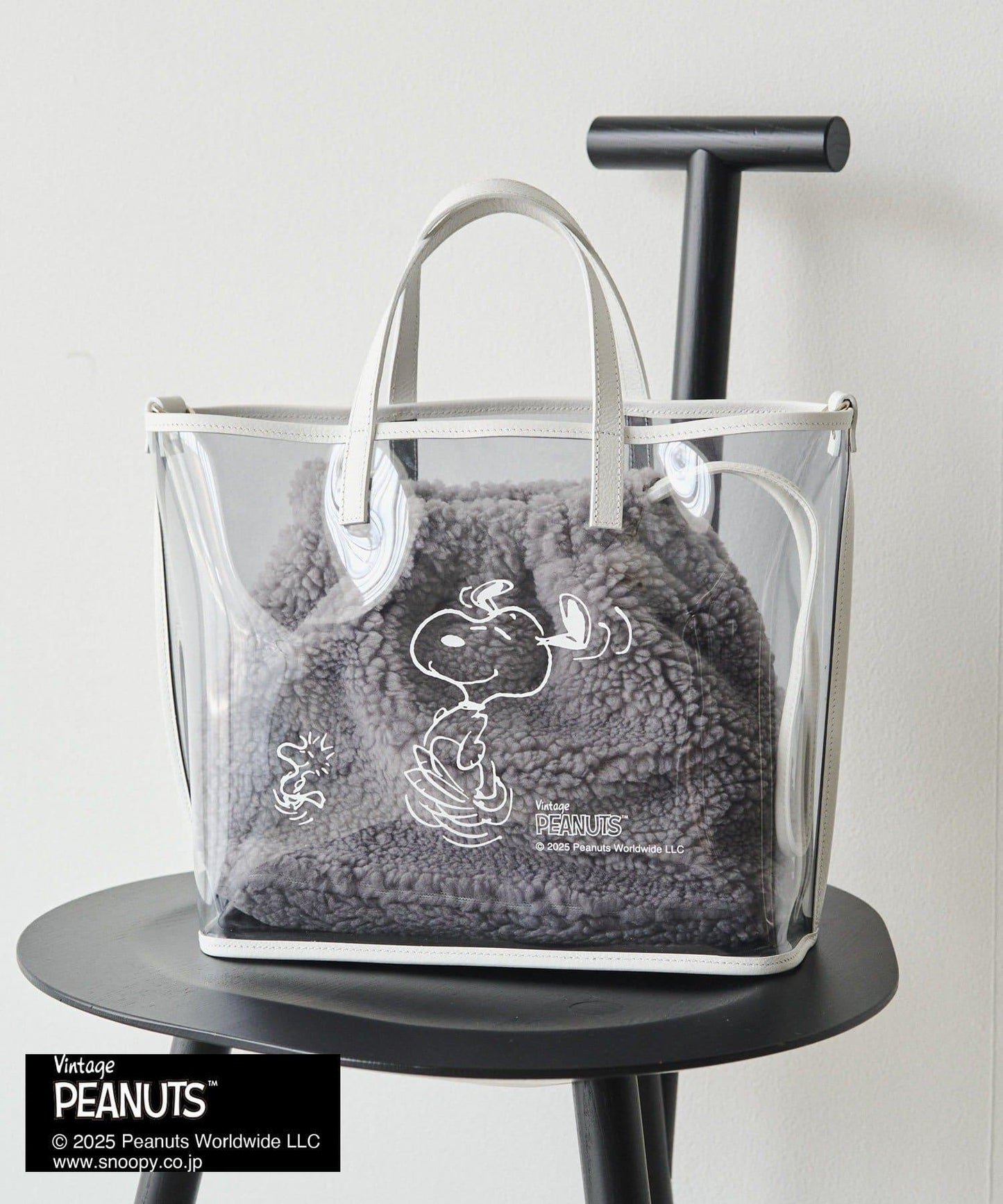 【《PEANUTS》×russet聯名第三彈】透明托特包×束口袋套裝包