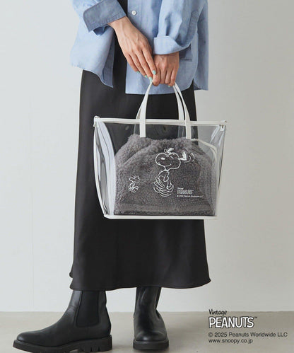 【《PEANUTS》×russet聯名第三彈】透明托特包×束口袋套裝包