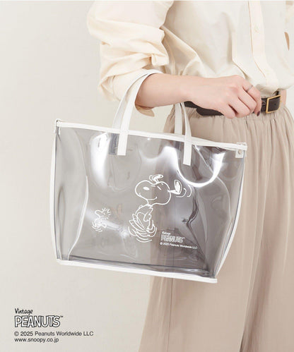【《PEANUTS》×russet聯名第三彈】透明托特包×束口袋套裝包