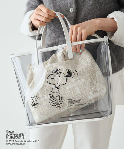 【《PEANUTS》×russet聯名第三彈】透明托特包×束口袋套裝包