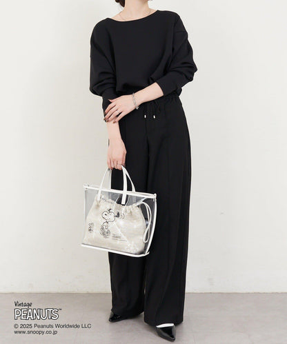 【《PEANUTS》×russet聯名第三彈】透明托特包×束口袋套裝包