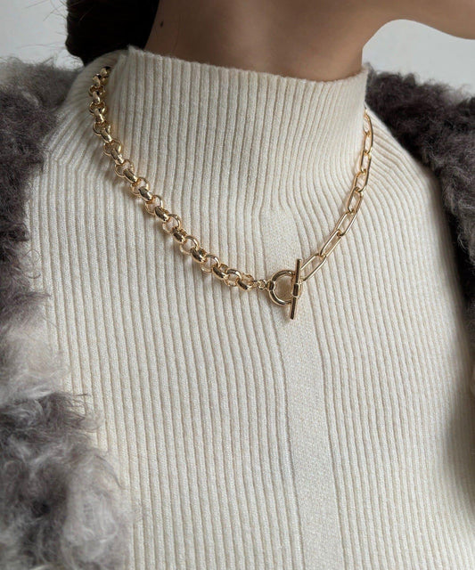 混合鏈條長款項鍊