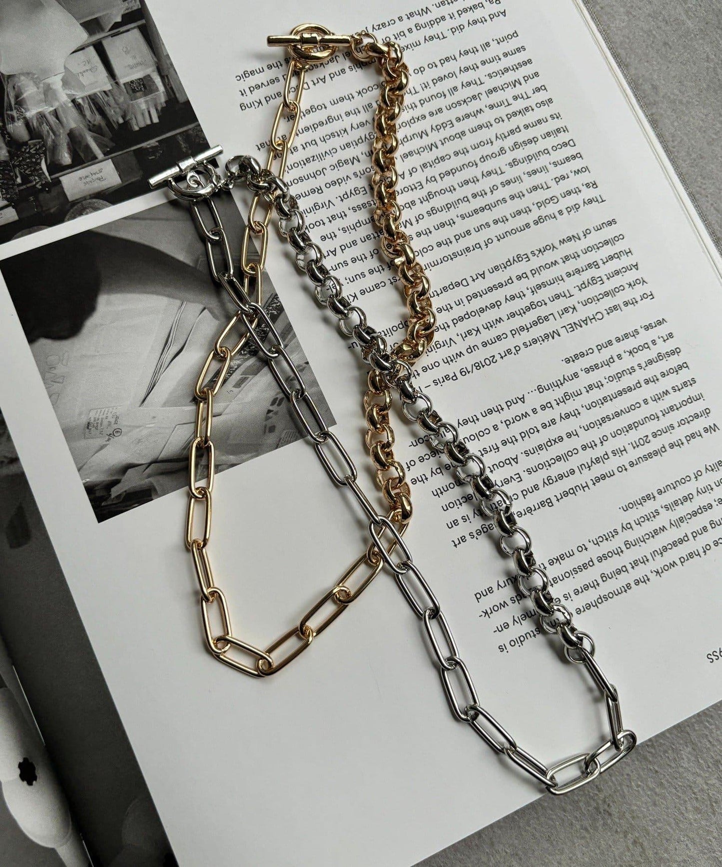 混合鏈條長款項鍊