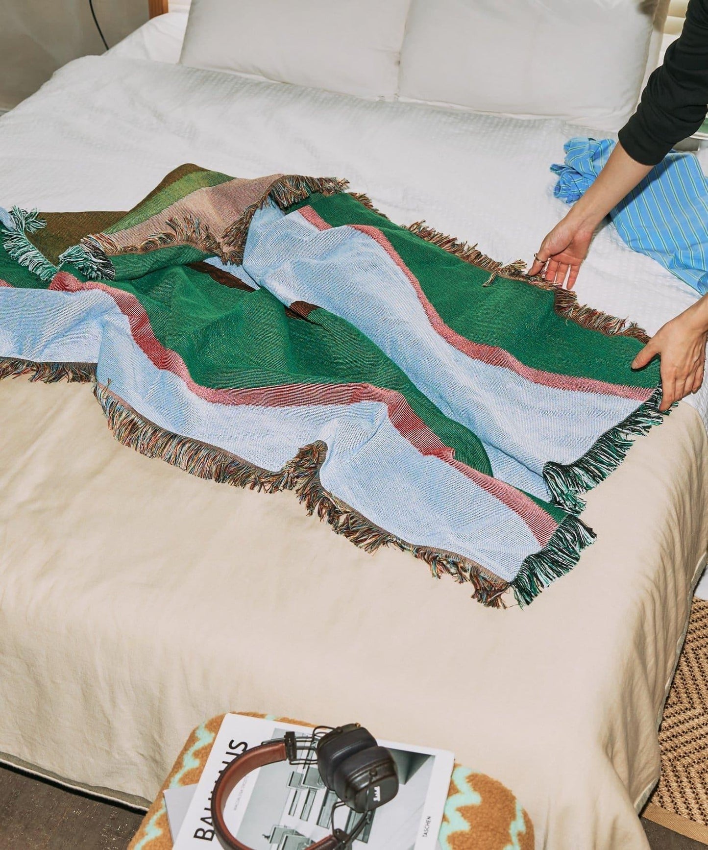 【SAHIR サヒール】Throwket Rain water 沙發毯