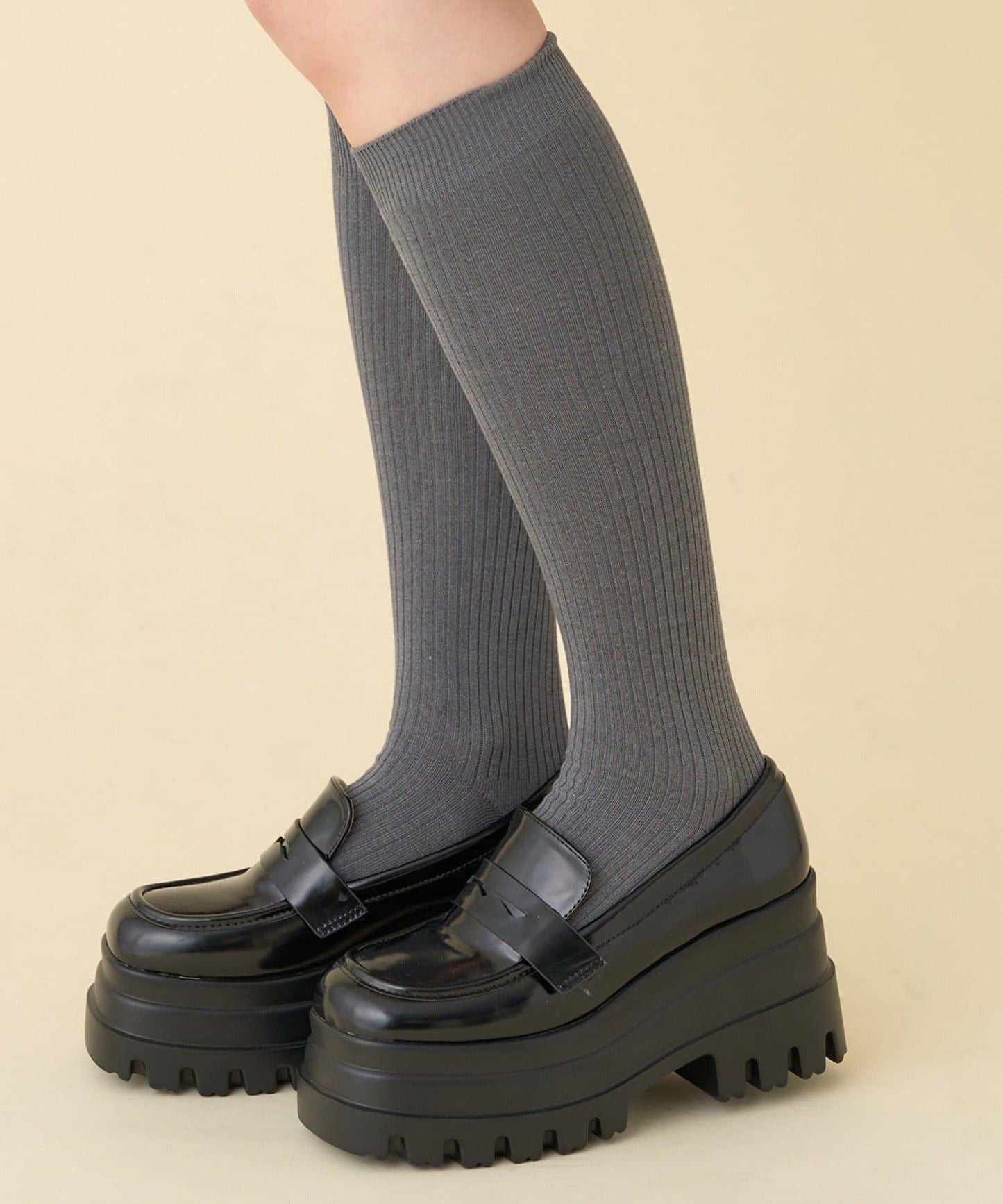 【2WAY款式】顯瘦3公斤厚底樂福鞋