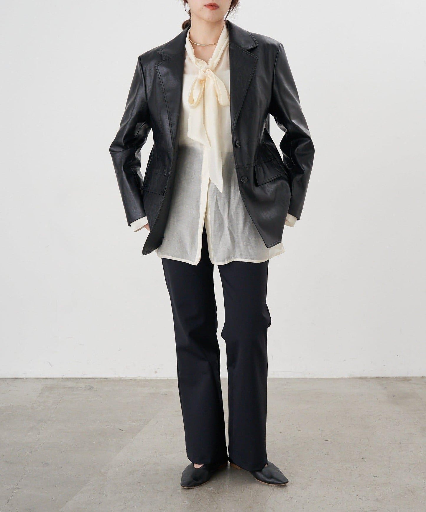 【26SS】皮革西裝外套