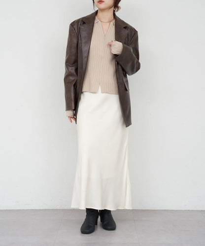 【26SS】皮革西裝外套