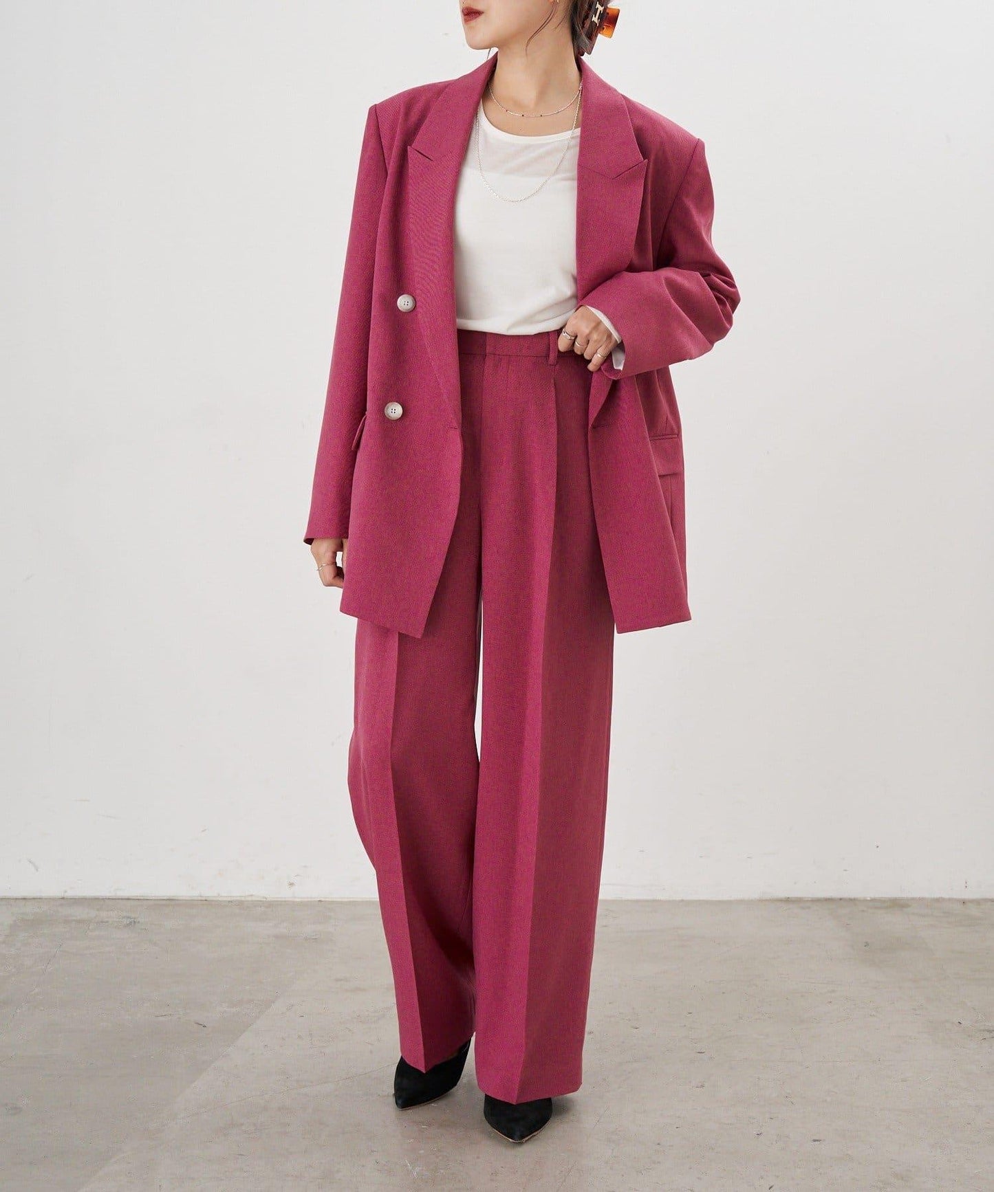 【26SS】寬鬆褶皺長褲