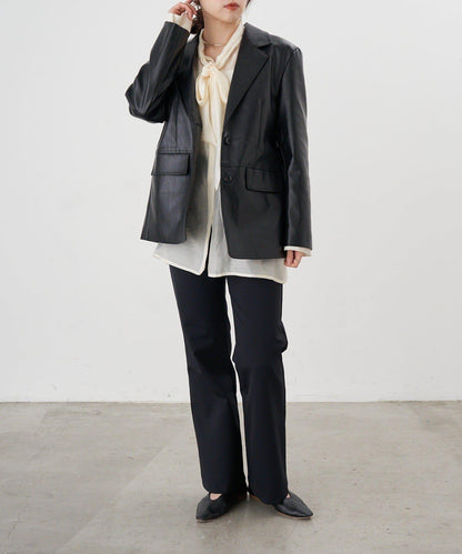 【26SS】皮革西裝外套