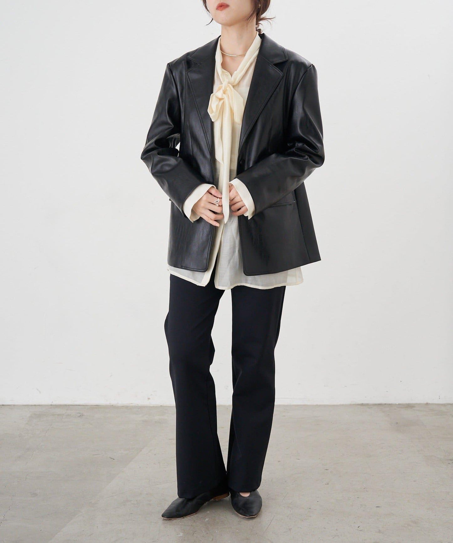 【26SS】皮革西裝外套