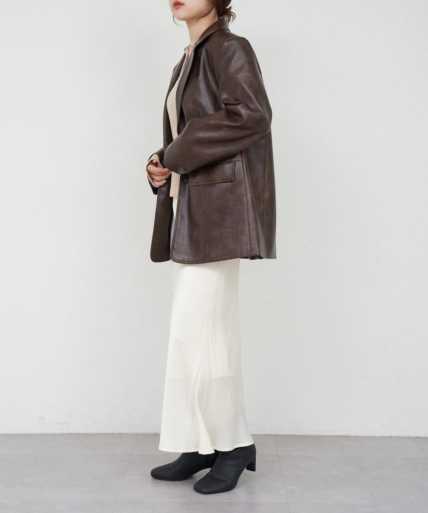 【26SS】皮革西裝外套