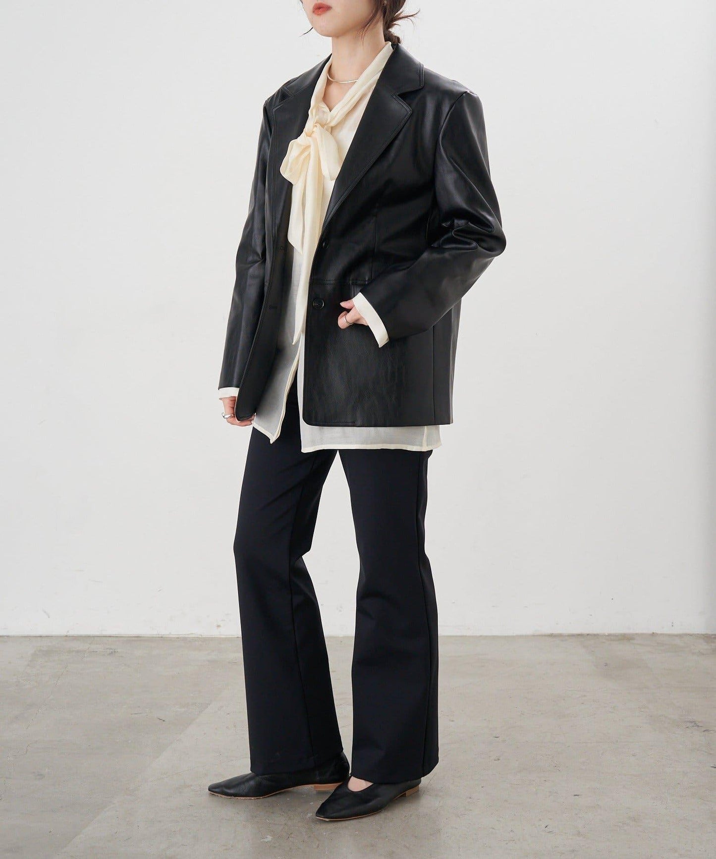 【26SS】皮革西裝外套