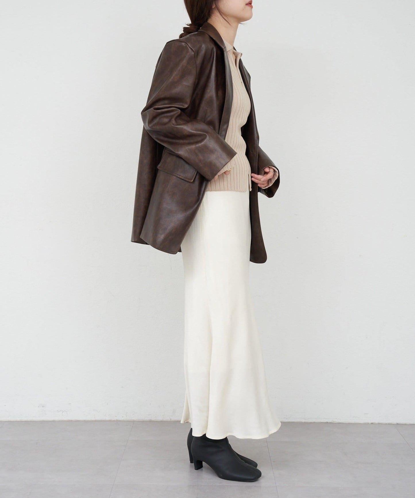 【26SS】皮革西裝外套