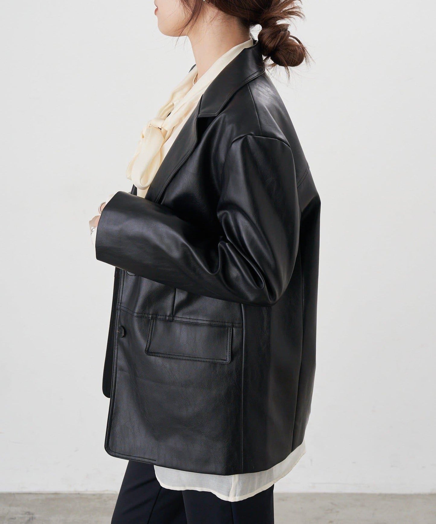 【26SS】皮革西裝外套