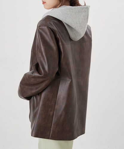 【26SS】皮革西裝外套